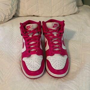 nike dunk high hot pink shoes